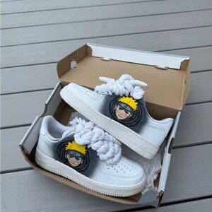 Kids White Sneakers with Cartoon Design